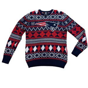 NFL Team Apparel New England Patriots Sweater Unisex Adult Size Large Cotton